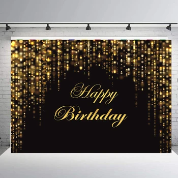 BEIPOTO Happy birthday backdrop adults black and gold glitter background photo booth props cake dessert table banner decor B-478
BEIPOTO Happy birthday backdrop adults black and gold glitter background photo booth props cake dessert table banner decor B-478