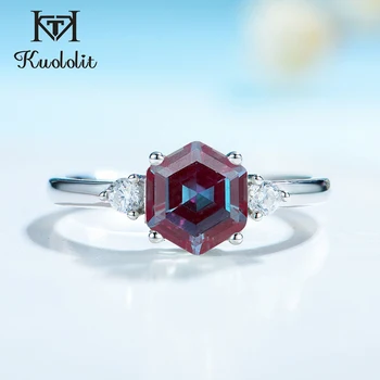Kuololit 2CT hexagon lab grown Alexandrite Gemstone Ring for Women 925 Sterling Silver Luxury Ring for wedding New Fine jewerely
Kuololit 2CT hexagon lab grown Alexandrite Gemstone Ring for Women 925 Sterling Silver Luxury Ring for wedding New Fine jewerely