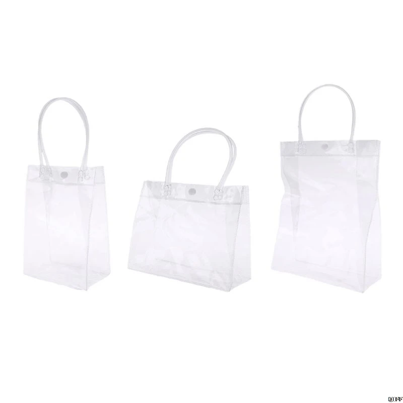 Clear Tote Bag PVC Transparant Handbag With Handle Wedding Party Favors Makeup Packaging Bags With Button
Clear Tote Bag PVC Transparant Handbag With Handle Wedding Party Favors Makeup Packaging Bags With Button