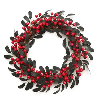 Artificial Wreath Autumn Artificial Leaf Red Berry Wreath Harvest Festival Door Hanging Wreath For Halloween Thanksgiving Decor 
Artificial Wreath Autumn Artificial Leaf Red Berry Wreath Harvest Festival Door Hanging Wreath For Halloween Thanksgiving Decor