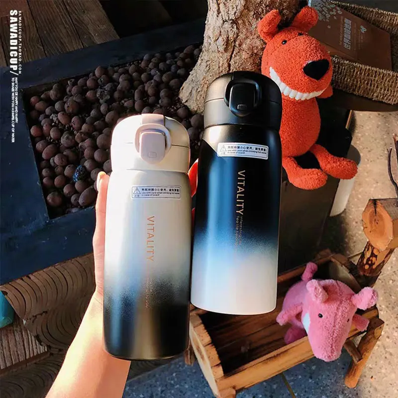 380ml Double Wall Stainless Steel Vacuum Flask Lady Thermos Cup Gradient Color Lock Thermos Mug Coffee Insulation Tumbler Bottle
380ml Double Wall Stainless Steel Vacuum Flask Lady Thermos Cup Gradient Color Lock Thermos Mug Coffee Insulation Tumbler Bottle
