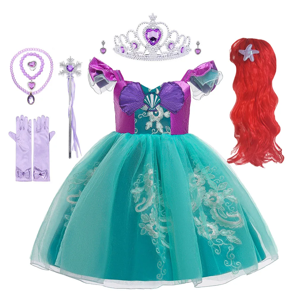 Little Girl Fancy Mermaid Halloween Cosplay Costumes for Kids Sea Theme Party Tutu Dresses for Girls Birthday Party Dress Wand 
Little Girl Fancy Mermaid Halloween Cosplay Costumes for Kids Sea Theme Party Tutu Dresses for Girls Birthday Party Dress Wand