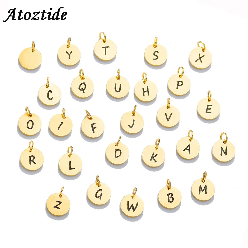 Atoztide Women Personalize A-Z 26 Alphabet Letter Necklace DIY Gold Chain Initial Name Round Pendant Necklace Jewelry Accessorie
Atoztide Women Personalize A-Z 26 Alphabet Letter Necklace DIY Gold Chain Initial Name Round Pendant Necklace Jewelry Accessorie