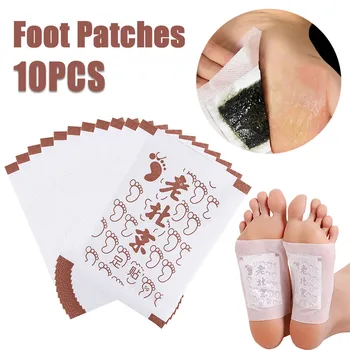

10PCS Detox Foot Pads Body Detox Foot Patch Feet Care Slimming Old Beijing Foot Patch Ginger Organic Detox Feet Cleansing