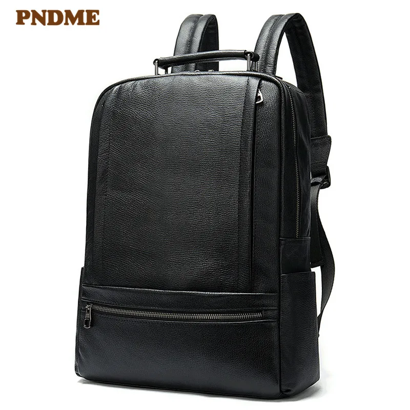 PNDME casual simple genuine leather large capacity men's laptop backpack outdoor travel natural real cowhide women black bagpack
PNDME casual simple genuine leather large capacity men's laptop backpack outdoor travel natural real cowhide women black bagpack