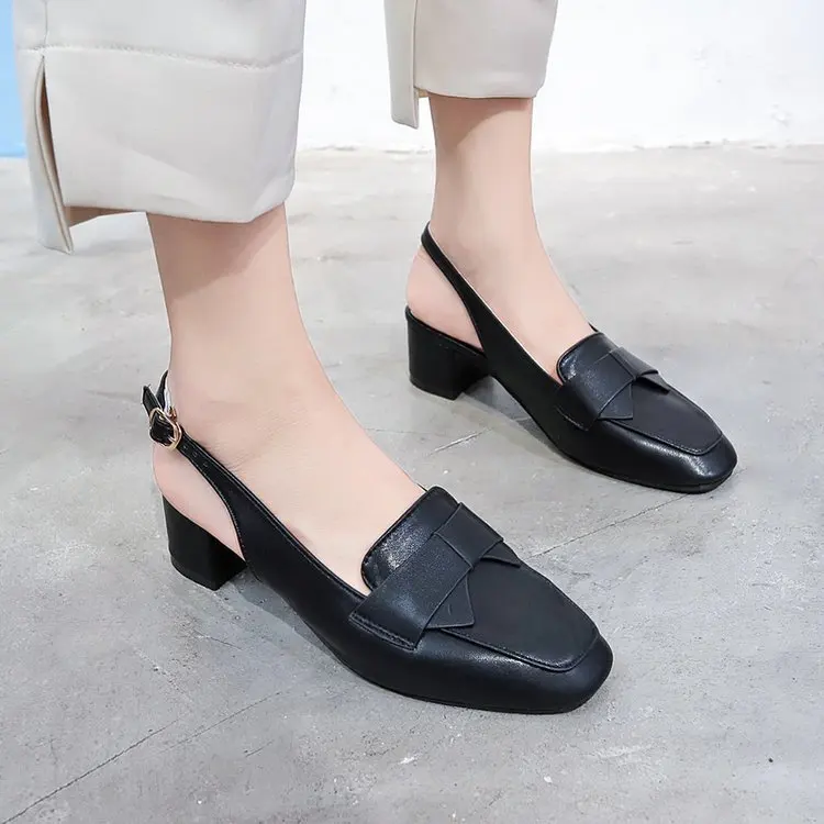 Sandals Women's 2020 New Style Summer Korean-style Fashion Closed-toe Sandals Women's Chunky-Heel Semi-high Heeled Buckle Square
Sandals Women's 2020 New Style Summer Korean-style Fashion Closed-toe Sandals Women's Chunky-Heel Semi-high Heeled Buckle Square