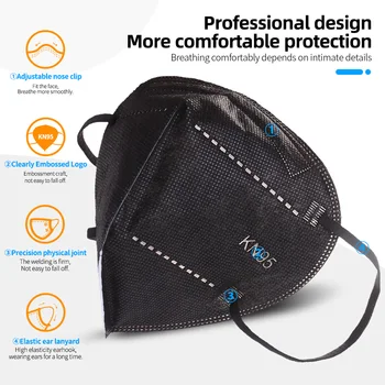 KN95 FFP2 Mouth Masks Reuseable KN95 Face Mask Dust pollution function Safety Breathable 5-Layer Filter Face Masks 100pcs Black
KN95 FFP2 Mouth Masks Reuseable KN95 Face Mask Dust pollution function Safety Breathable 5-Layer Filter Face Masks 100pcs Black