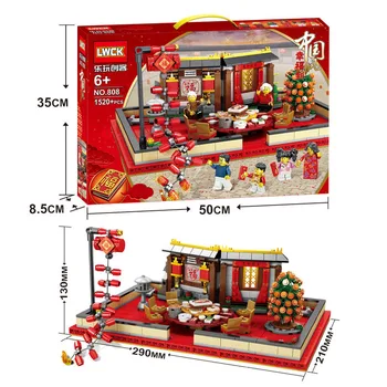 Chinese Spring Festival New Year's Eve Family Dinner Dragon Dance Compatible With Block Bricks Toys For Children
Chinese Spring Festival New Year's Eve Family Dinner Dragon Dance Compatible With Block Bricks Toys For Children