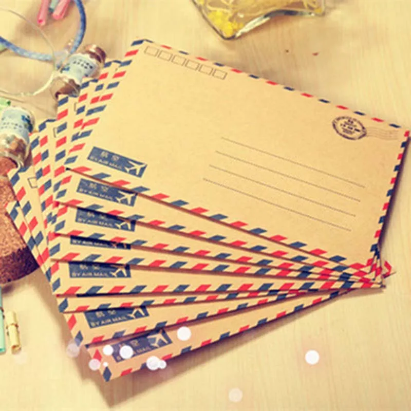 

8pcs/Set Kraft Letter Paper Cards Envelopes For Party Invitations Greeting Postcard Valentine's Day Lovers Message Card Envelope