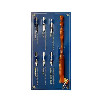 Retro Manga Calligraphy Dip Pen Holder + 6 Nibs for Lettering Skiching Drawing WXTA 
Retro Manga Calligraphy Dip Pen Holder + 6 Nibs for Lettering Skiching Drawing WXTA