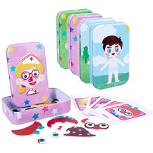 Baby Expression Dress Up Magnetic 3D Puzzle Toy for Girls Boys Jigsaw Board Game Imagination Early Learning Toys Iron box Gifs
Baby Expression Dress Up Magnetic 3D Puzzle Toy for Girls Boys Jigsaw Board Game Imagination Early Learning Toys Iron box Gifs