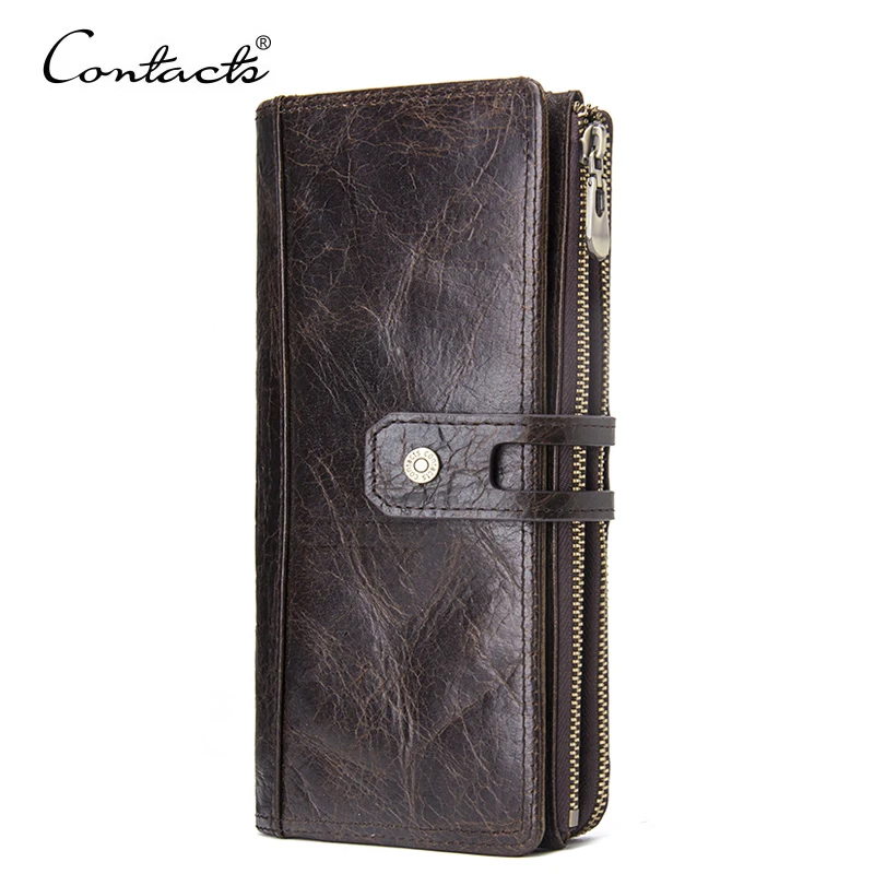 Fashion Clutch Wallet Coin Purses Contact's Genuine Leather Men Purse Long Wallets With Cell Phone Pocket Women Female Walet 
Fashion Clutch Wallet Coin Purses Contact's Genuine Leather Men Purse Long Wallets With Cell Phone Pocket Women Female Walet