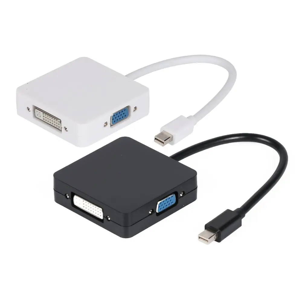3 in 1 mini display port DP Thunderbolt to DVI VGA HDMI adapter cable for MacBook Microsoft Surface Pro 1 2 3 4 Black/White USB
3 in 1 mini display port DP Thunderbolt to DVI VGA HDMI adapter cable for MacBook Microsoft Surface Pro 1 2 3 4 Black/White USB