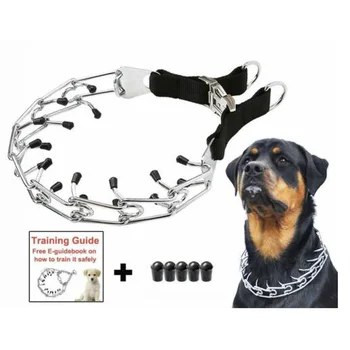 Dog Prong Training Collar Stainless Steel Choke Pinch Dog Collar with Comfort Rubber Tips Adjustable Large Dog Collar
Dog Prong Training Collar Stainless Steel Choke Pinch Dog Collar with Comfort Rubber Tips Adjustable Large Dog Collar