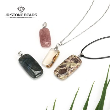 Wholesale Natural Stone Strawberry Crystal Agate Rectangular Pendant Gemstone Rectangle Charm For Jewelry Making Necklace
Wholesale Natural Stone Strawberry Crystal Agate Rectangular Pendant Gemstone Rectangle Charm For Jewelry Making Necklace