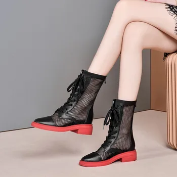 2020 Med High Heels Sandals Boots Woman Mid Calf Boots Women Summer Round Toe Black White Mesh Shoes For Female Shoes LB0002
2020 Med High Heels Sandals Boots Woman Mid Calf Boots Women Summer Round Toe Black White Mesh Shoes For Female Shoes LB0002