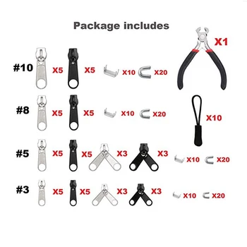 183Pieces Zipper Repair Kit with Zipper Install Plier for Bags Jackets DIY Craft
183Pieces Zipper Repair Kit with Zipper Install Plier for Bags Jackets DIY Craft