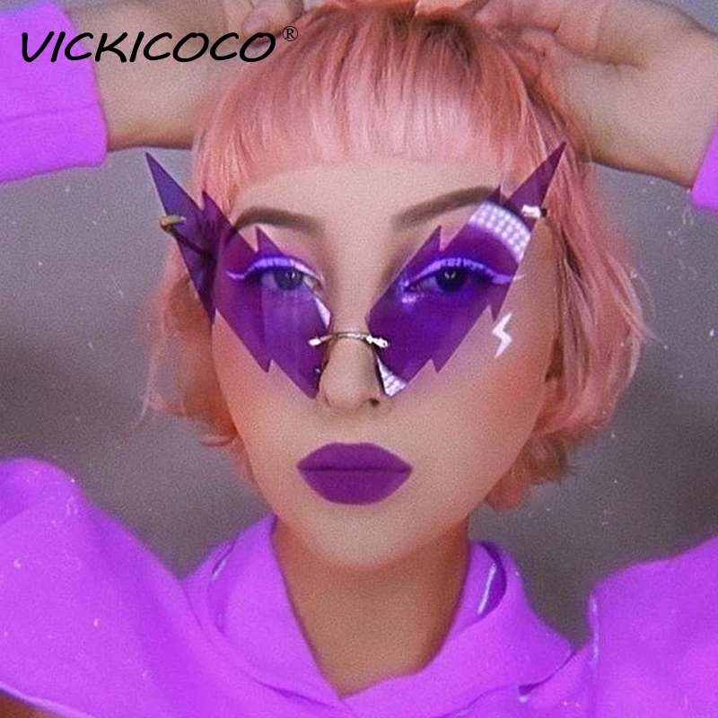 Luxury Fashion Lightning Flame Sunglasses Women Rimless Wave Sun Glasses Metal Shades Vintage Steampunk Sunglasses Women UV400
Luxury Fashion Lightning Flame Sunglasses Women Rimless Wave Sun Glasses Metal Shades Vintage Steampunk Sunglasses Women UV400