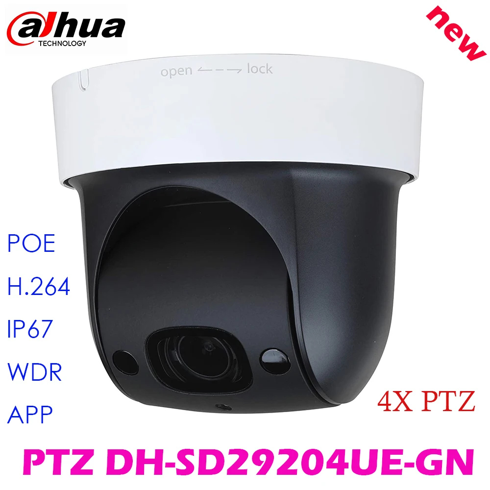 Dahua PTZ DH-SD29204UE-GN 2MP POE 4X ZOOM Built-in MIC 30M Starlight WDR IVS Face Detect IP Camera replace SD29204T-GN
Dahua PTZ DH-SD29204UE-GN 2MP POE 4X ZOOM Built-in MIC 30M Starlight WDR IVS Face Detect IP Camera replace SD29204T-GN