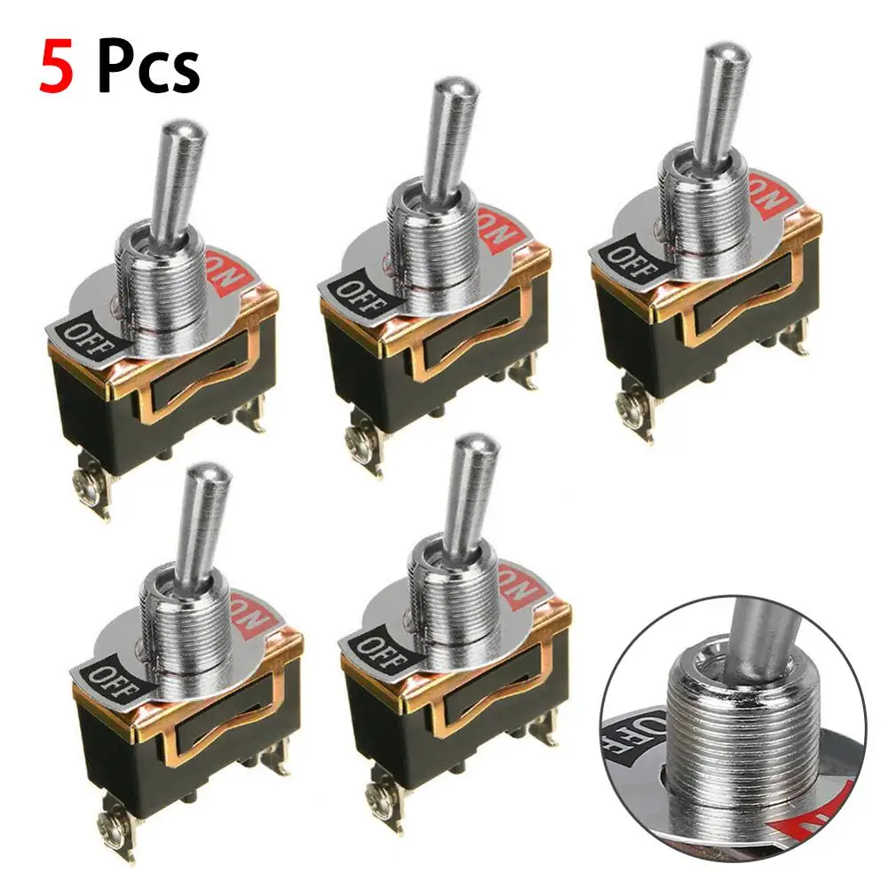 5Pcs 15A 250V ON-OFF SPST Power Rocker Toggle Switch Waterproof Cap With 2 Terminal Pin ON/OFF Rocker Toggle Switch
5Pcs 15A 250V ON-OFF SPST Power Rocker Toggle Switch Waterproof Cap With 2 Terminal Pin ON/OFF Rocker Toggle Switch