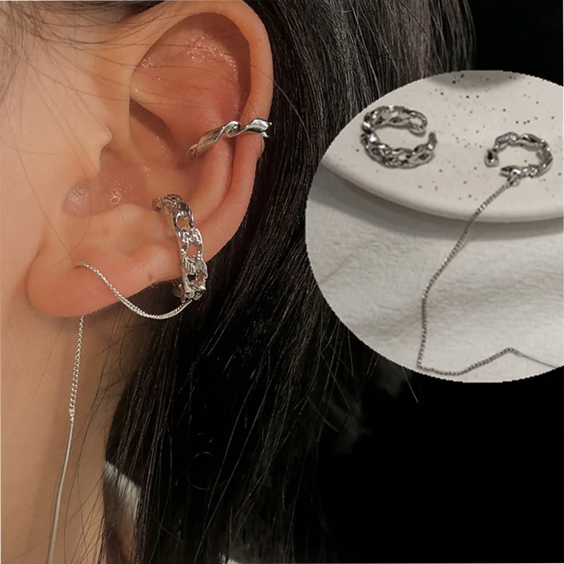 Bohemian Long Tassel No Piercing Ear Cuff Earrings Simple Zircon Crystal Flower Hook Clip Earrings for Women Cartilage Jewelry
Bohemian Long Tassel No Piercing Ear Cuff Earrings Simple Zircon Crystal Flower Hook Clip Earrings for Women Cartilage Jewelry