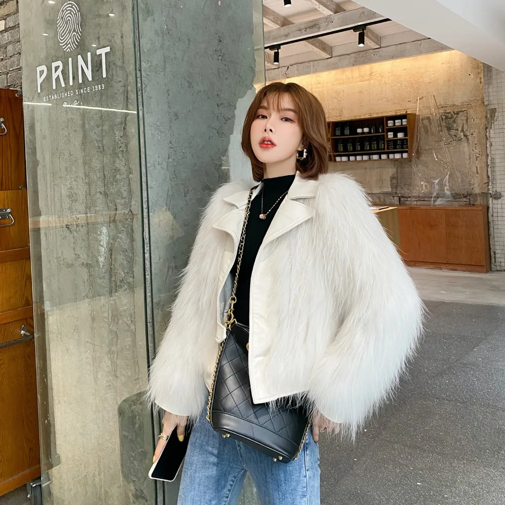 genuine leather jacket women's genuine raccoon fur coats (2)