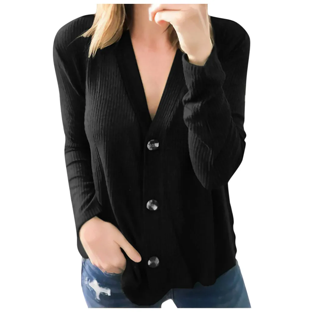 cardigan women sweater Casual Knitted Button V Neck black Sweater pull femme Sweater korean style sueter mujer invierno 2019
cardigan women sweater Casual Knitted Button V Neck black Sweater pull femme Sweater korean style sueter mujer invierno 2019