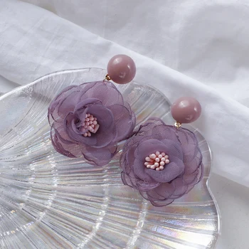 AENSOA Chiffon Fabric Flower Earring 2020 New Korean Style Earrings Simple Purple Flower Drop Earring for Women Party Jewelry
AENSOA Chiffon Fabric Flower Earring 2020 New Korean Style Earrings Simple Purple Flower Drop Earring for Women Party Jewelry