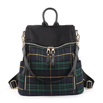 Women Luxury Oxford Cloth Backpacks Teenage Girl Black Plaid School Bag Ladies High Quality Tote Fashion Travel Backpack Mochila
Women Luxury Oxford Cloth Backpacks Teenage Girl Black Plaid School Bag Ladies High Quality Tote Fashion Travel Backpack Mochila