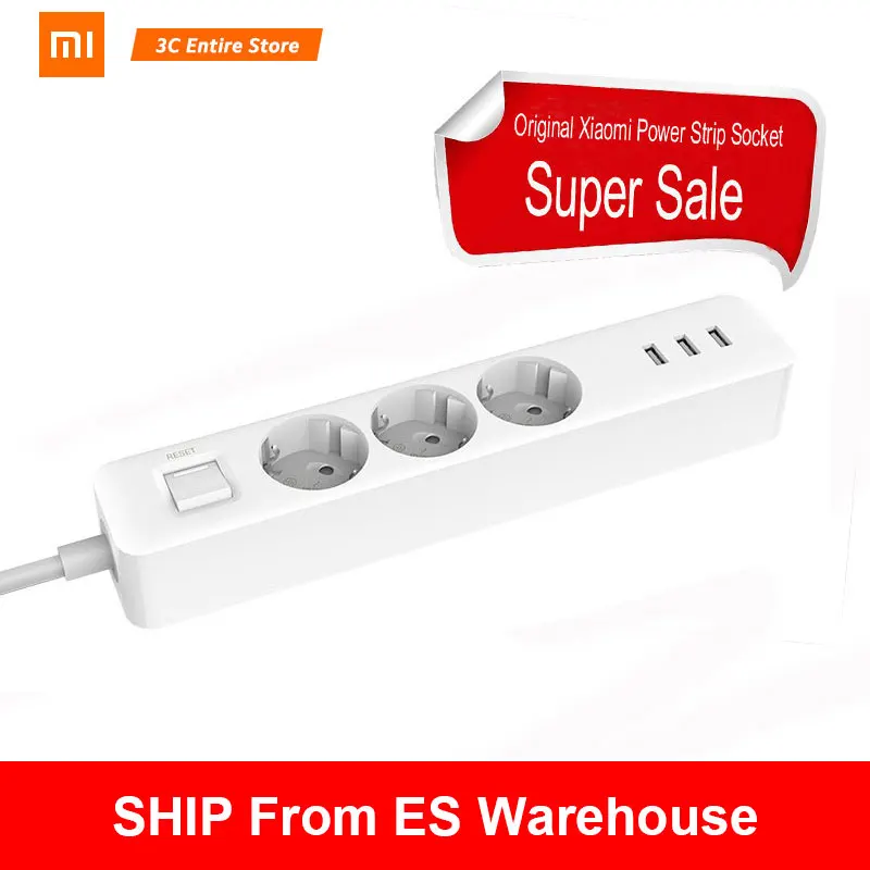 New arrival Original Xiaomi Mijia Power Socket Strip 3 Sockets 3 USB port Big Plug Extension Patch Board for Home Office Global
New arrival Original Xiaomi Mijia Power Socket Strip 3 Sockets 3 USB port Big Plug Extension Patch Board for Home Office Global