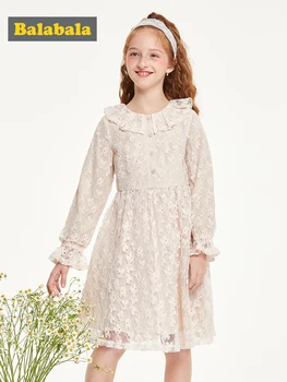 Balabala Children clothes girls dress 2019 new autumn sweet long sleeve lace princess dress cotton clothing 
Balabala Children clothes girls dress 2019 new autumn sweet long sleeve lace princess dress cotton clothing