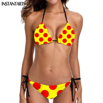 INSTANTARTS 2020 New Swimwear Women Cute Colorful Spot Ladies Bikini Bandage Bathing Suit Sexy Triangle Bikini String Beachwear
INSTANTARTS 2020 New Swimwear Women Cute Colorful Spot Ladies Bikini Bandage Bathing Suit Sexy Triangle Bikini String Beachwear