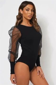 Dot Printed Long Sleeve Sexy Women Bandage Bodysuit Ladies Puff Long Sleeve Stretch Bandage Bodycon Romper
Dot Printed Long Sleeve Sexy Women Bandage Bodysuit Ladies Puff Long Sleeve Stretch Bandage Bodycon Romper