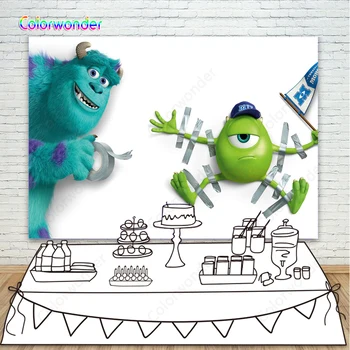 Photo Background Monsters University Mike Wazowski With James P. Sullivan Funny Backdrops Child Birthday Party Decoration Banner
Photo Background Monsters University Mike Wazowski With James P. Sullivan Funny Backdrops Child Birthday Party Decoration Banner