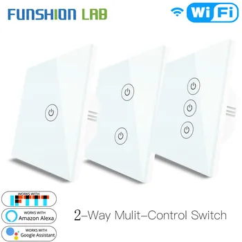 EU UK 2 Way WiFi Smart Multi-Control Switch for Light Work with Alexa Google Home No Hub Required Smart Life APP Remote Control
EU UK 2 Way WiFi Smart Multi-Control Switch for Light Work with Alexa Google Home No Hub Required Smart Life APP Remote Control