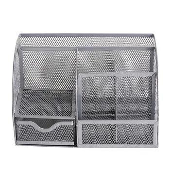Metal Pen Holder Barrel Student Multi-Function Desktop Storage Rack Seven Grid File Data Storage Rack
Metal Pen Holder Barrel Student Multi-Function Desktop Storage Rack Seven Grid File Data Storage Rack