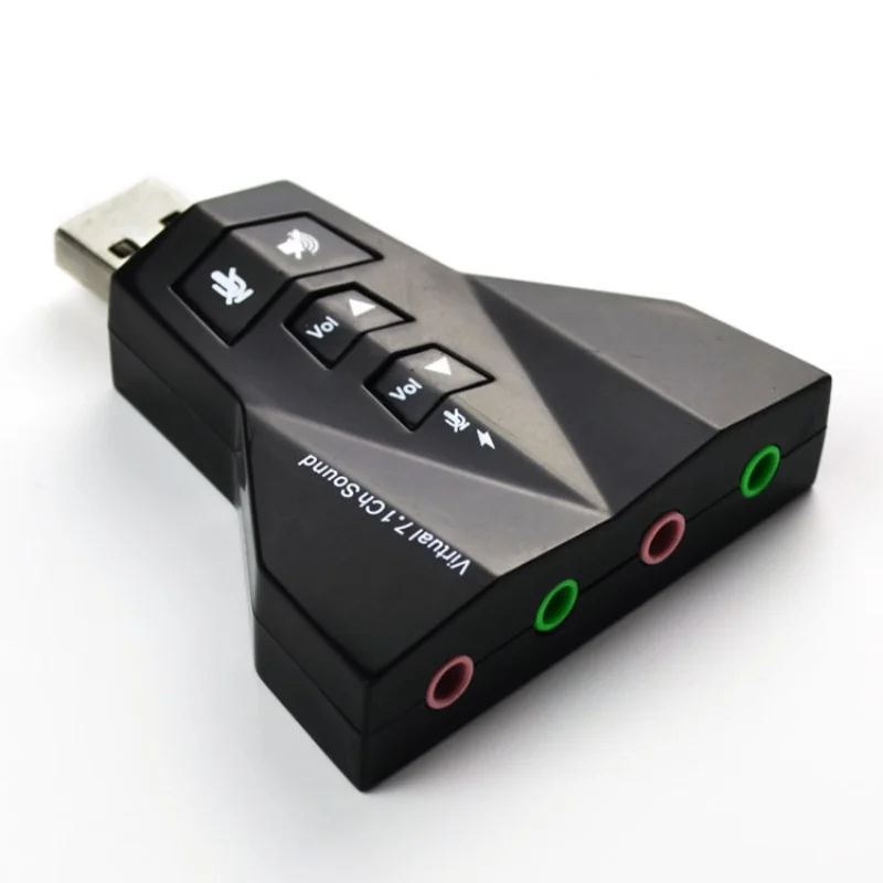 USB-звуковая карта 7 1 каналов 3D Аудио звуковая адаптер для микрофона