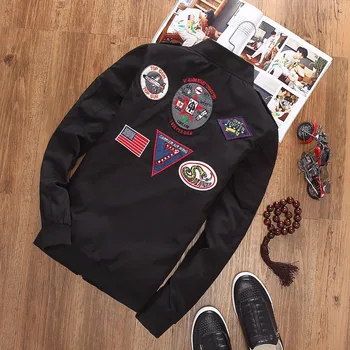 Bomber Jacket new Men's Fashion spring Autumn Patch Military Chapter Military Motorcycle Jackets Men Flight Pilot Air Force coat
Bomber Jacket new Men's Fashion spring Autumn Patch Military Chapter Military Motorcycle Jackets Men Flight Pilot Air Force coat