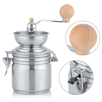Stainless Steel Coffee Grinder Manual Hand Crank Spice Nuts Herb PortableGrinder 
Stainless Steel Coffee Grinder Manual Hand Crank Spice Nuts Herb PortableGrinder