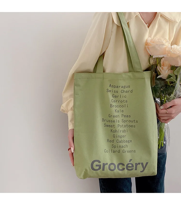 Cute Grocery List Design Canvas Tote Bag - Eco-Friendly Shopping Companion 12 Hfc4464c7b6c14f11aada02c5e945de66q