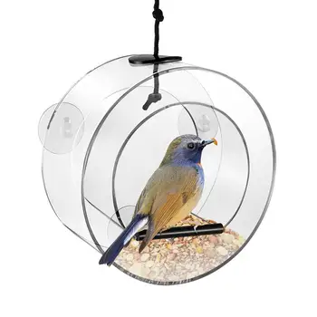 1PC Transparent Acrylic Round Bird Feeding Station Bird Feeder With Drain Holes For Bird Lovers Indoor Outdoor 
1PC Transparent Acrylic Round Bird Feeding Station Bird Feeder With Drain Holes For Bird Lovers Indoor Outdoor