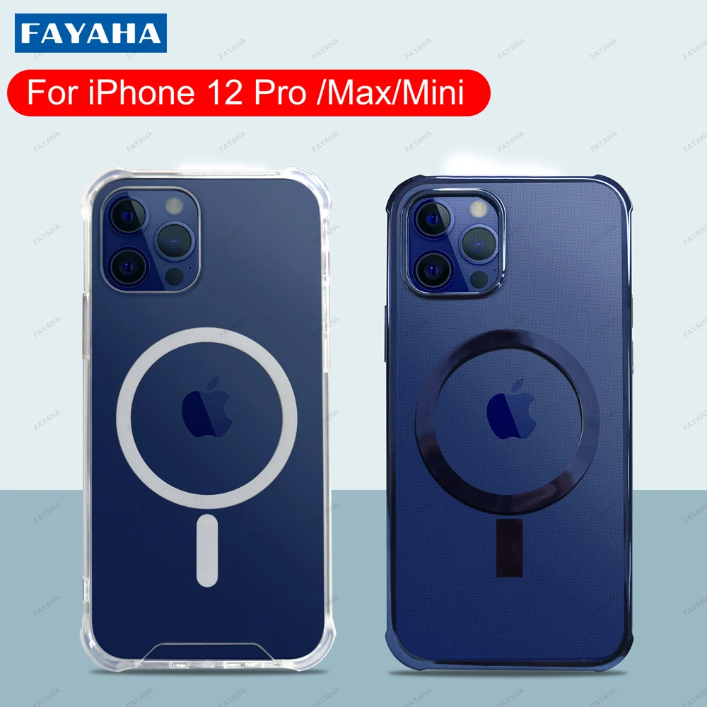 FAYAHA Original Magnetic Plating Transparent TPU Soft Back Cover Magnetic Adsorption For iPhone 12 Pro Max 12 Mini Magnetic Case
FAYAHA Original Magnetic Plating Transparent TPU Soft Back Cover Magnetic Adsorption For iPhone 12 Pro Max 12 Mini Magnetic Case