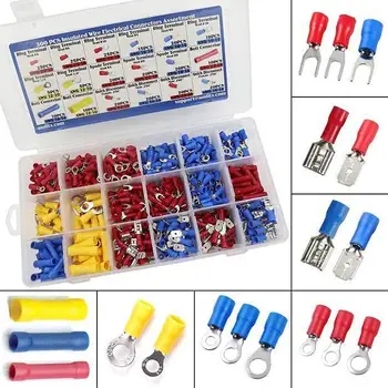 Universal Insulated Wire Electrical Connectors Connectors Ring Terminals Assortment-Kit Spade Electrical-Crimp Full-Insulated 28
Universal Insulated Wire Electrical Connectors Connectors Ring Terminals Assortment-Kit Spade Electrical-Crimp Full-Insulated 28