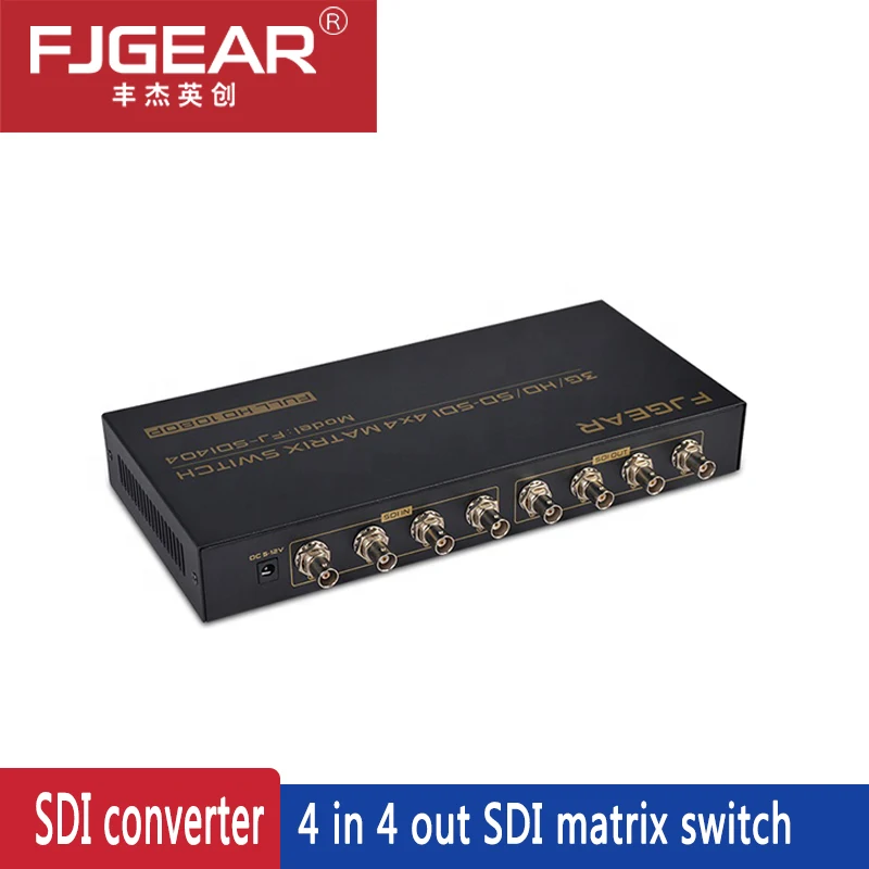 SDI matrix switch SD/HD/3G-SDI 4x4 Matrix switcher converter 4 SDI input to 4 sdi output serial digital video signal switch
SDI matrix switch SD/HD/3G-SDI 4x4 Matrix switcher converter 4 SDI input to 4 sdi output serial digital video signal switch