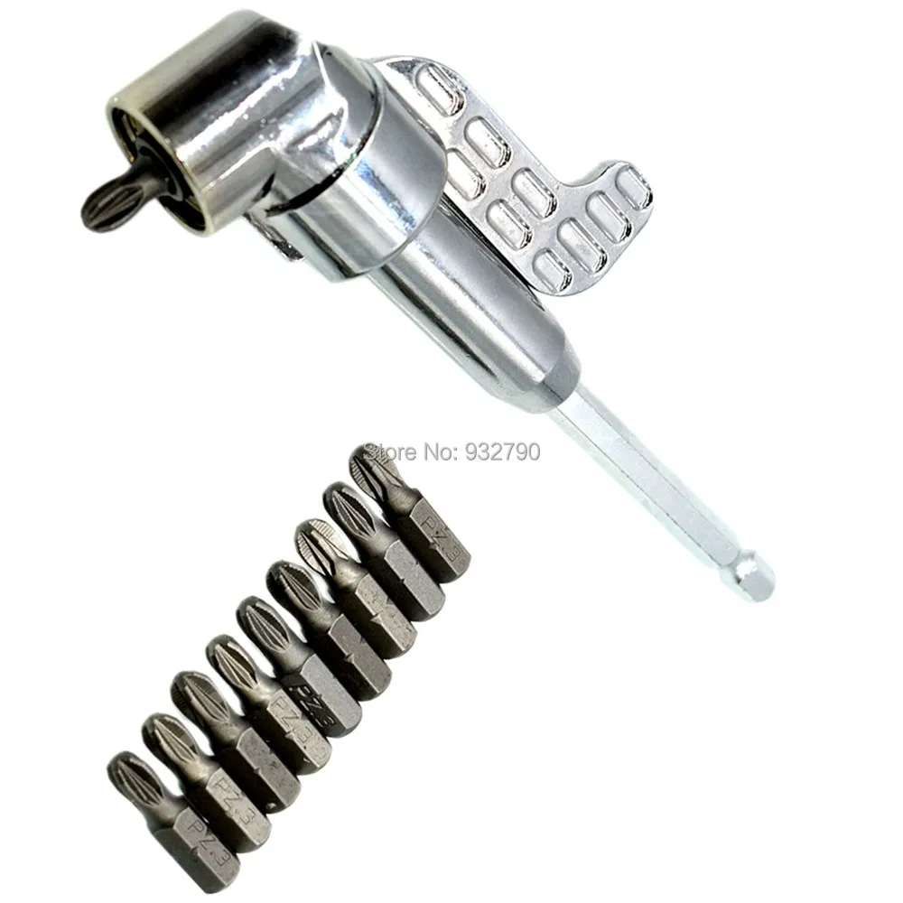 105 Degree Angled Chuck Drill Bit Angle Driver Adapter Screwdriver & 10x Screwdriver Bits PZ3 25mm Screwdriver Insert Driver Bit
105 Degree Angled Chuck Drill Bit Angle Driver Adapter Screwdriver & 10x Screwdriver Bits PZ3 25mm Screwdriver Insert Driver Bit