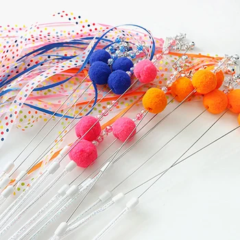 New Interactive Cat Playing Exercise Wand Toy With Colorful Dots Ribbons Pet Long Rod Teaser Cat Toy A02
New Interactive Cat Playing Exercise Wand Toy With Colorful Dots Ribbons Pet Long Rod Teaser Cat Toy A02