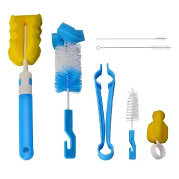7pcs/Set Feeding Bottle Nipple Straw Brush Set Sponge Nylon Household Cleaning Durable And Practical Sponge Brush
7pcs/Set Feeding Bottle Nipple Straw Brush Set Sponge Nylon Household Cleaning Durable And Practical Sponge Brush