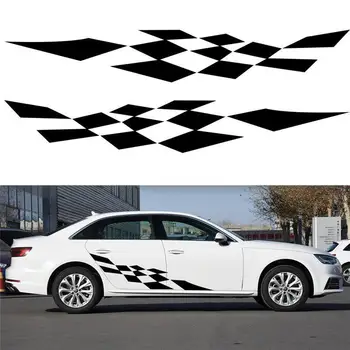 1Pair Car Stickers Racing Sports Stripe Grid Totem Automoble Side Body Decals Car DIY Sticker For volkswagen audi a3 a4 b8
1Pair Car Stickers Racing Sports Stripe Grid Totem Automoble Side Body Decals Car DIY Sticker For volkswagen audi a3 a4 b8