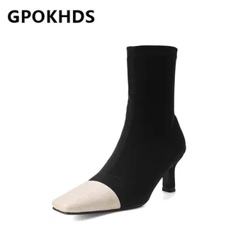 GPOKHDS 2021 women Ankle boots Cow leather Winter short plush Square Toe Mixed Colors Zipper Med heels female boots size 42
GPOKHDS 2021 women Ankle boots Cow leather Winter short plush Square Toe Mixed Colors Zipper Med heels female boots size 42