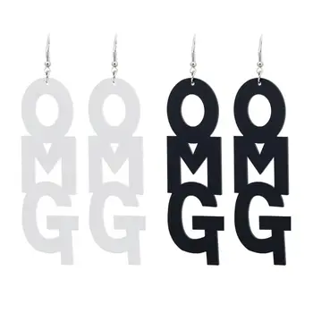 Creative OH MY GOD Message Letter OMG Big Acrylic Drop Earrings Fashion Jewelry
Creative OH MY GOD Message Letter OMG Big Acrylic Drop Earrings Fashion Jewelry